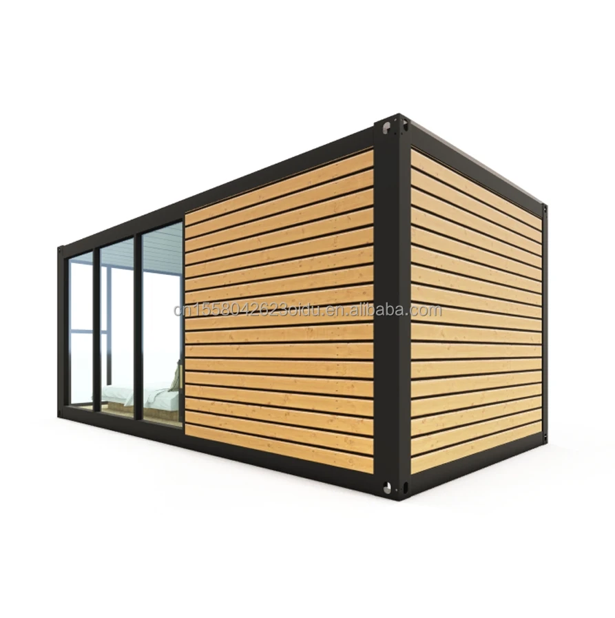 Modern Luxury Tiny 20ft & 40ft Prefab Wooden House Mobile Light Steel Container Prefabricated Home & Apartment for Outdoor Use