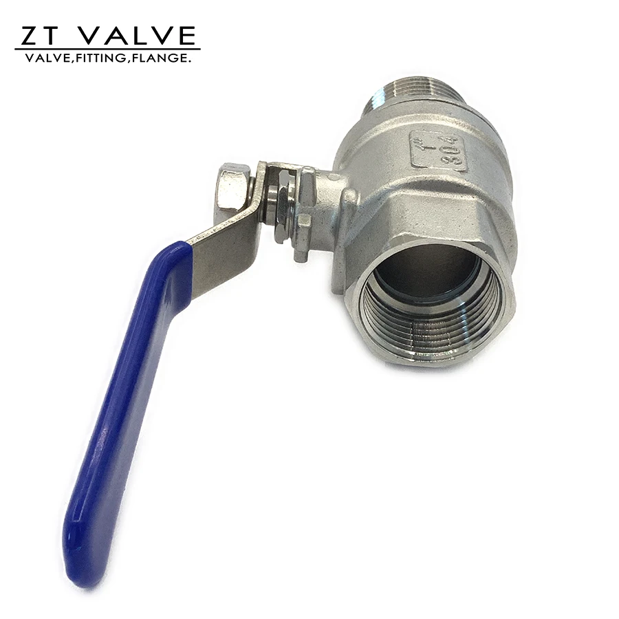  Шаровой кран из нержавеющей стали 1/2 3 4 дюйма BSP BSPT NPT SS 304 316l WCB CF8 cf8m 1000 wog наружная резьба 2