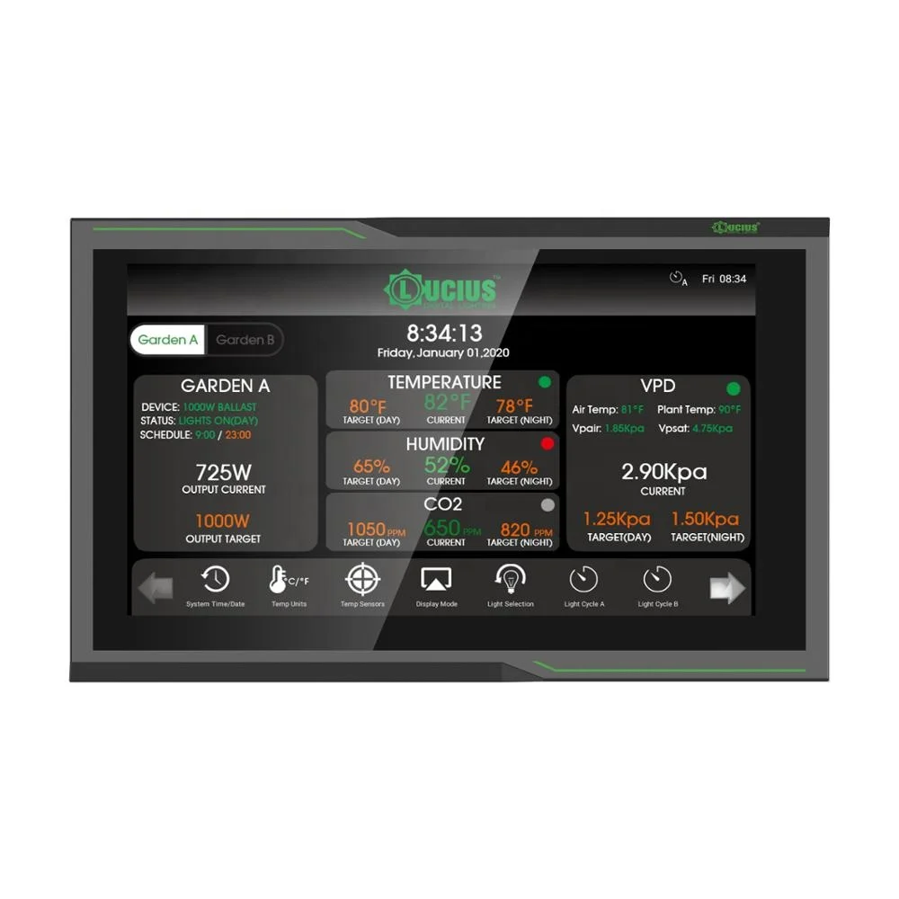 APP WiFi 4G Digital Lighting Touchscreen Controller for Grow Room 1000W 600W 630W 315W HPS/MH/CMH Ballast And LED Fixture