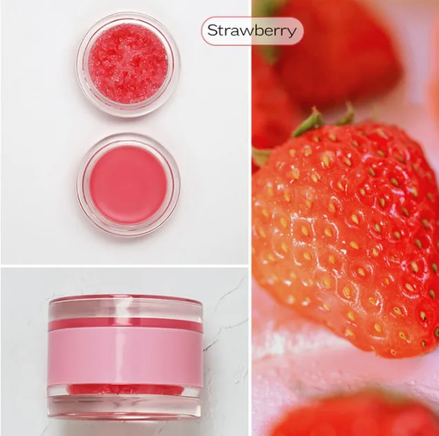 The Hottest Selling 6 Flavors Very Moisturizing Lip Balm Strawberry Flavor Lip Scrub Mask Cream and Hydrating Pink Lip Mask