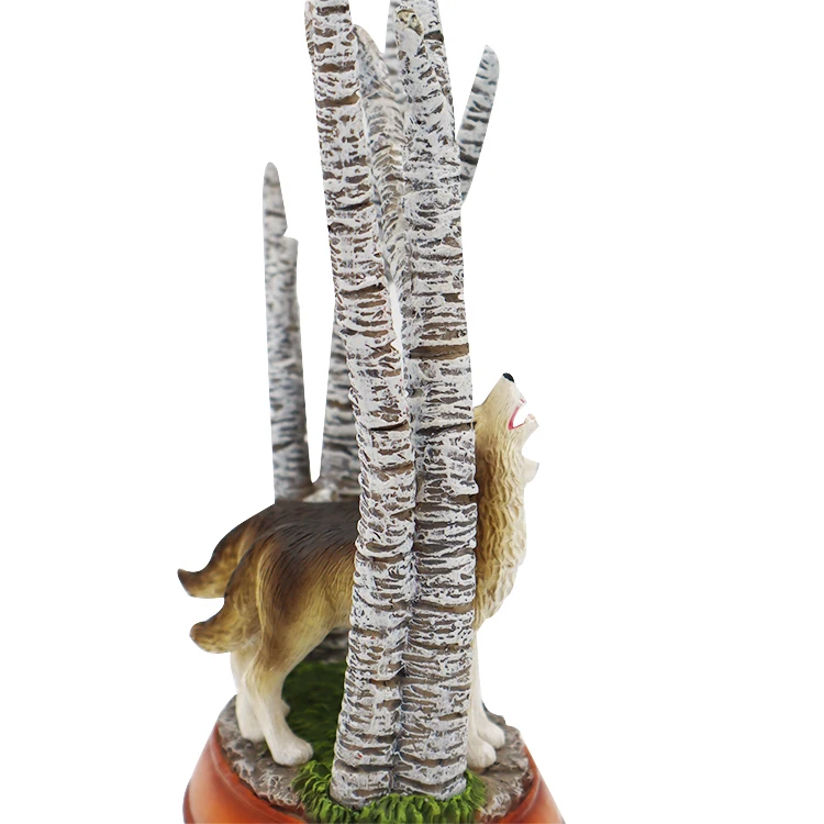 Смола на заказ, статуя волка уникального дизайна, настольное украшение и подарки, реалистичные животные