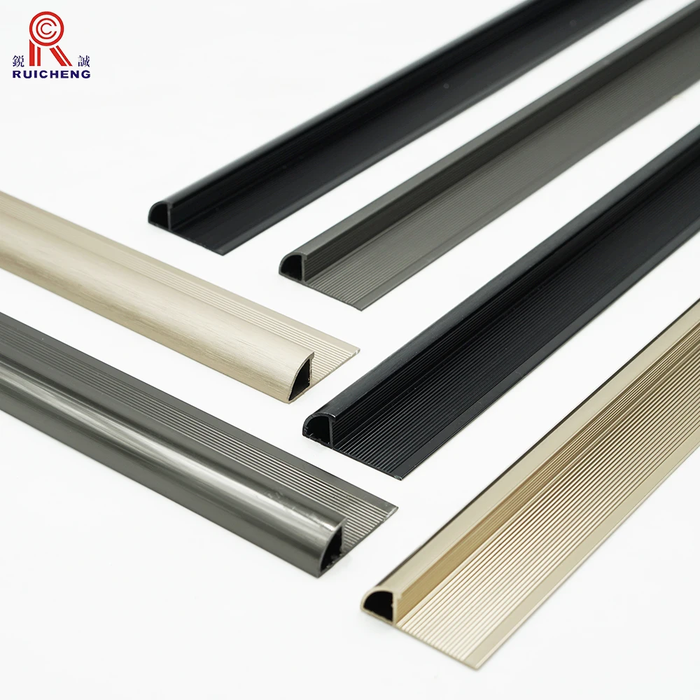 Aluminium Tile Trim Strip Round Shape Polished Profiles For Wall Decorative