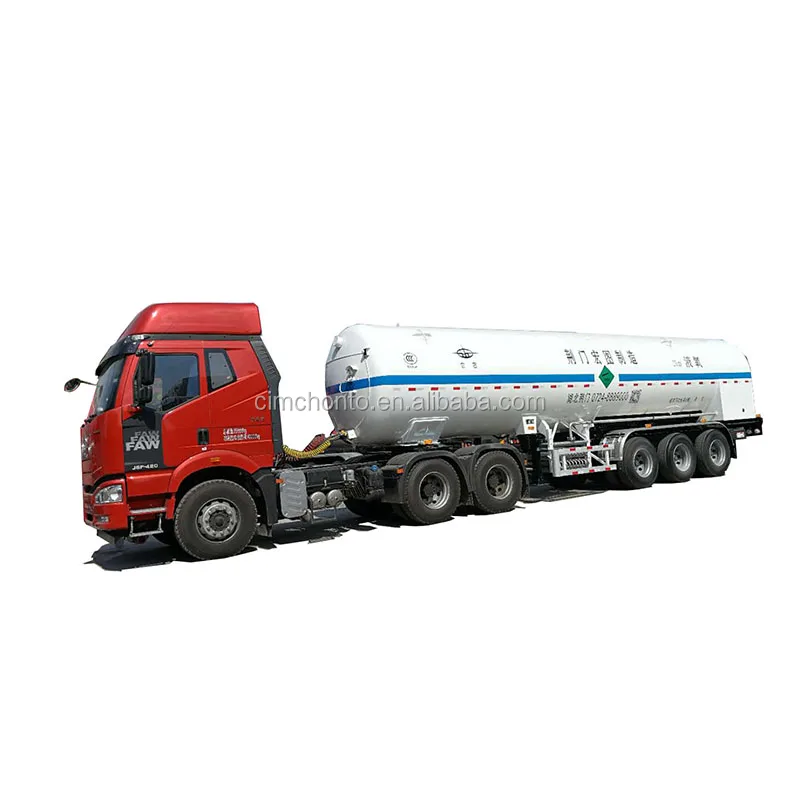 good price 52.6m3 refrigerated gas liquid ethane road truck trailer fuel tanker semi trailer used stainless steel price for sale