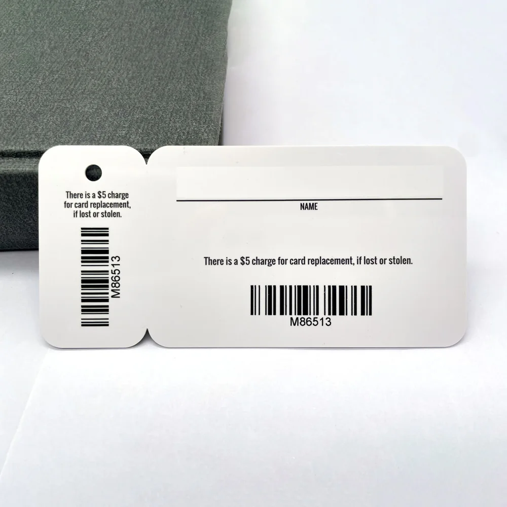 CMYK Printed Plastic Disconnect Combination Card Gift Loyalty PVC Membership Card with Barcode Numbered
