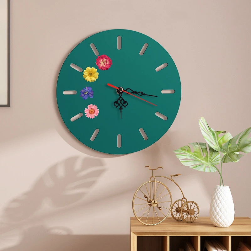 Круглые прямоугольные формы DM467 для часов из эпоксидной и силиконовой смолы литой орнамент ручной работы «сделай сам» украшения стен