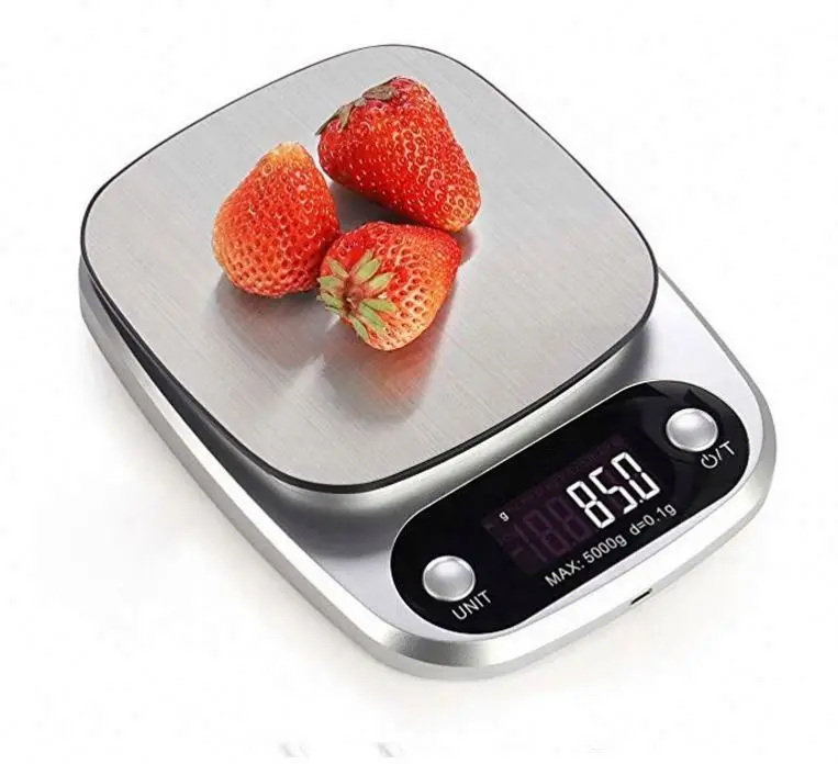  10KG LCD Portable Electronic Kitchen Weighing Scales Household Multifunction Stainless Steel Digital