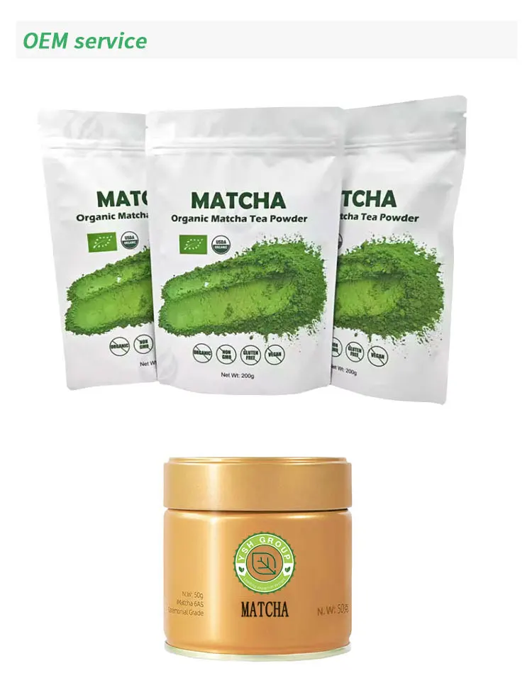 Wholesale Bulk Matcha Green Tea Ice Cream Powder Customize Oragnic Health Pure Matcha Green Tea Powder For Drink