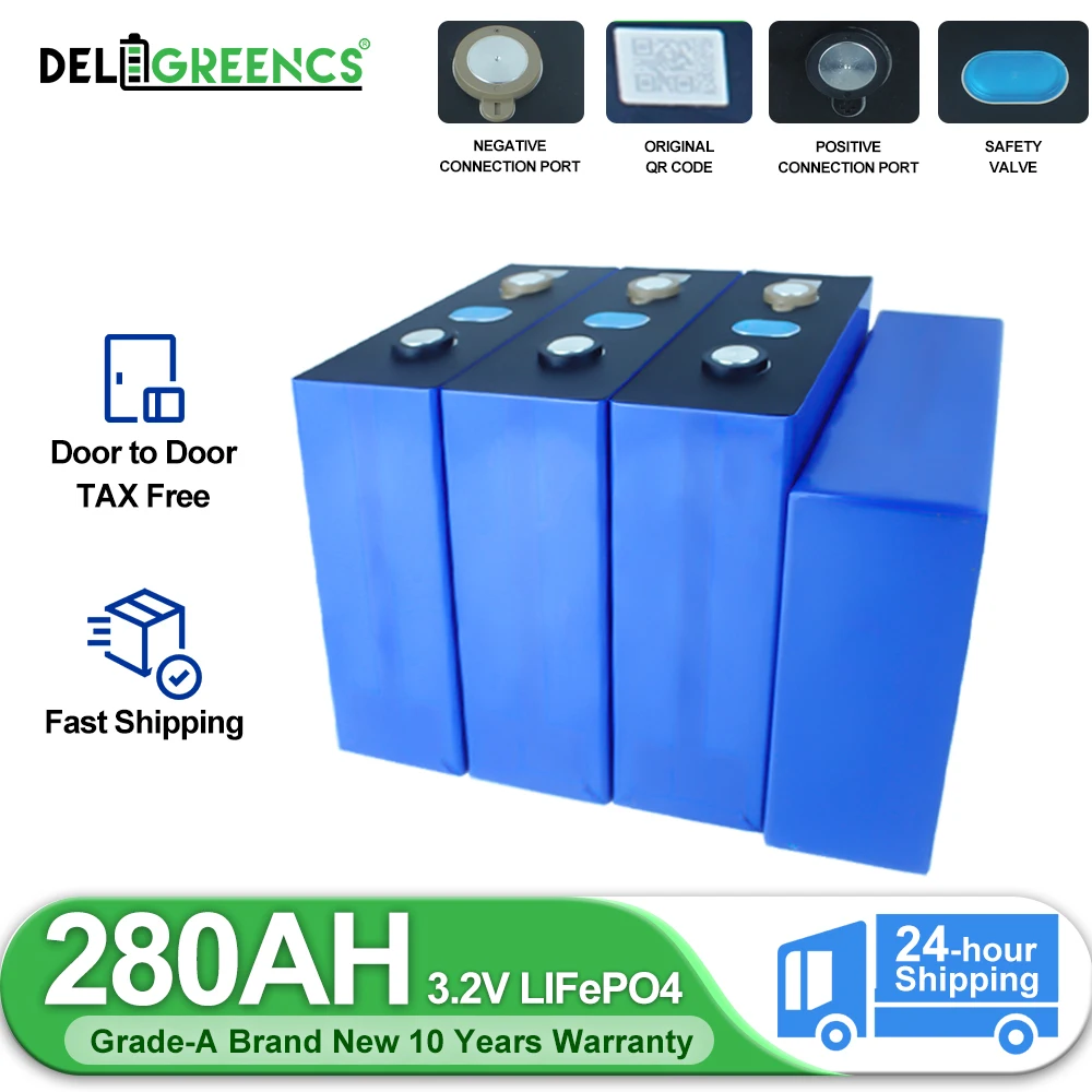 New Stock rechargeable lithium ion batteries Deligreen new lithium battery electric tricycle batterie lithium 3.2 v 200ah/280ah