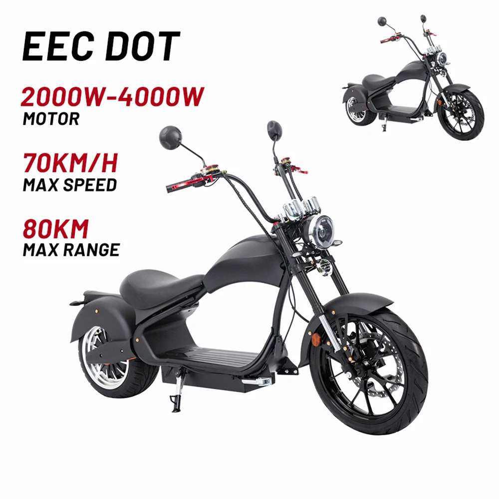 Citycoco 80km/h Electric Scooter EU Warehouse 4000W Electric Chopper Motorcycle