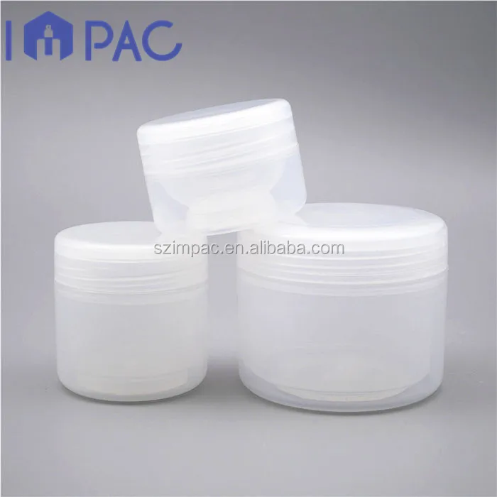 Double wall 4 ounce empty face cream jars clear PP container 120ml