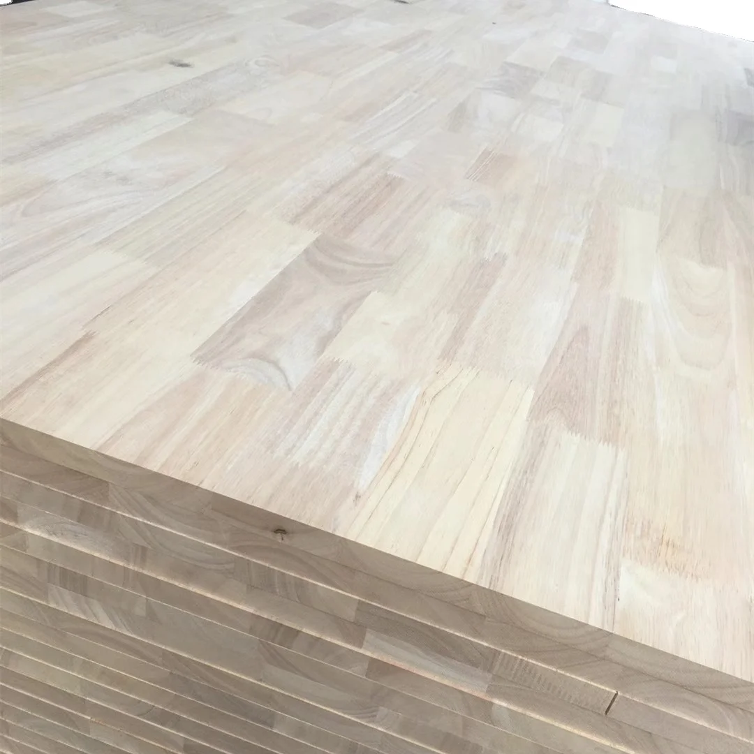 Factory Production Rubber Wood Plug Board AA Grade 12mm Panels Rubber Wood Finger Board For Solid Wood Wardrobes