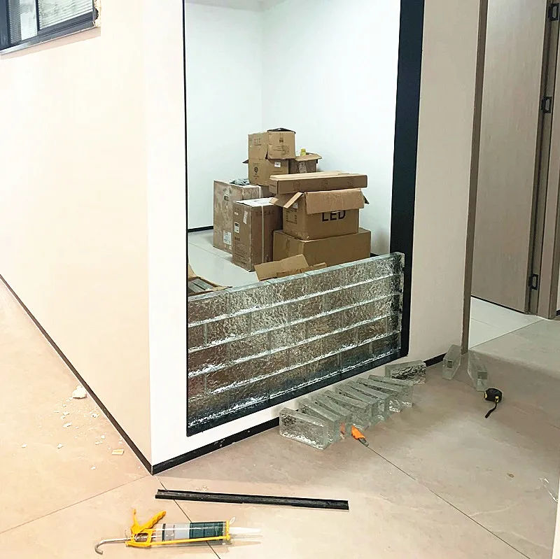 Decoration crystal fusing solid clear glass bricks blocks for wall and window