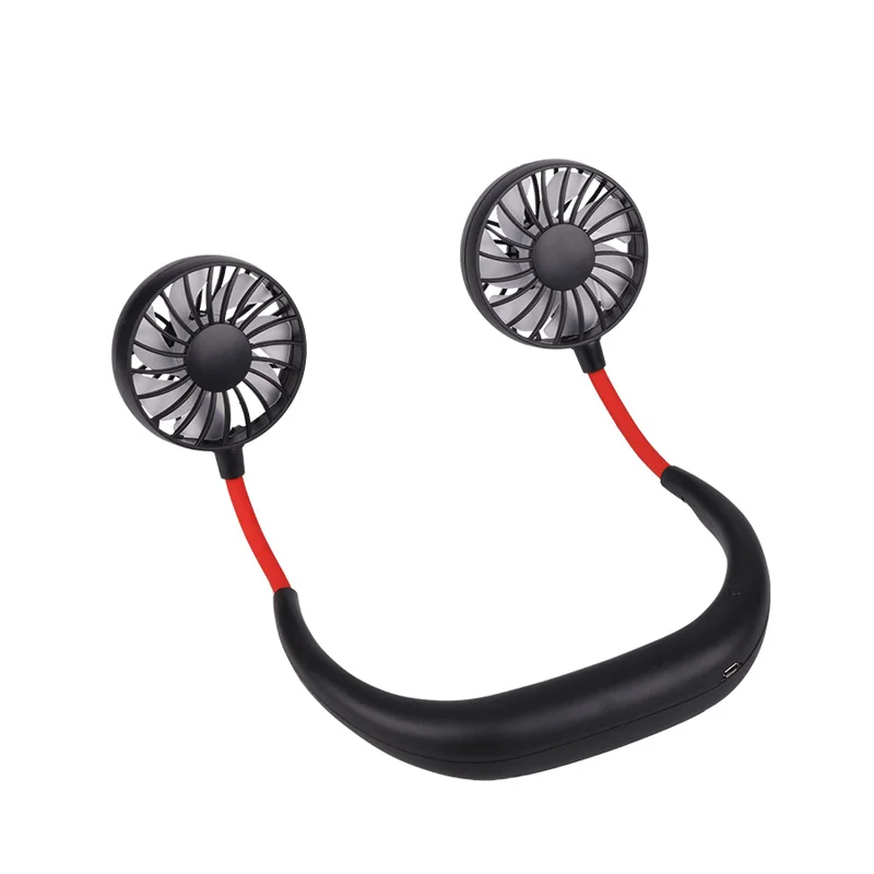 New Silent Mini Cooling Fan USB Rechargeable  Portable Wearable Sports Hanging Neck Fan
