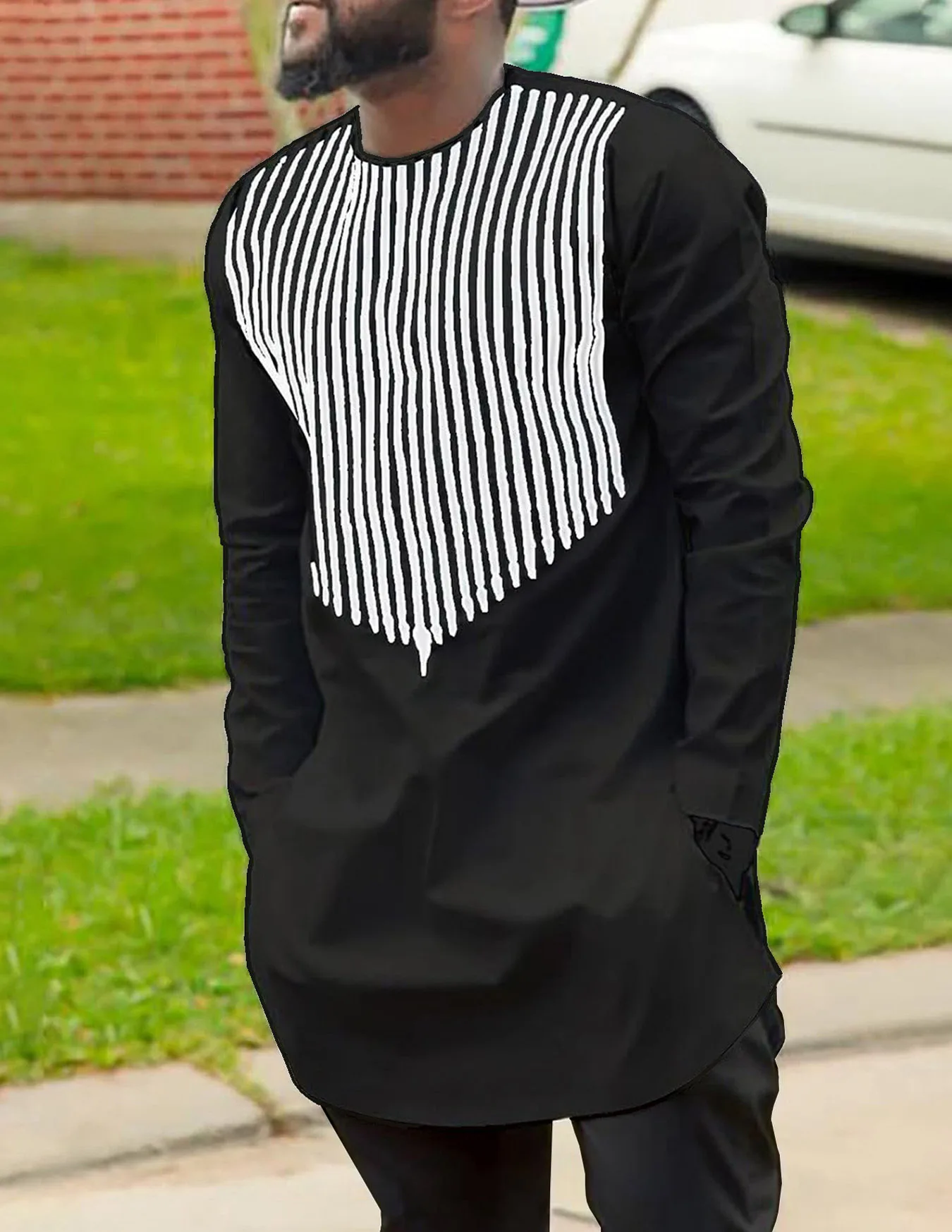 New Styles Wholesale Custom Print Graphic Two Piece Sets For Men Dashiki Kaftan Africa Clothing