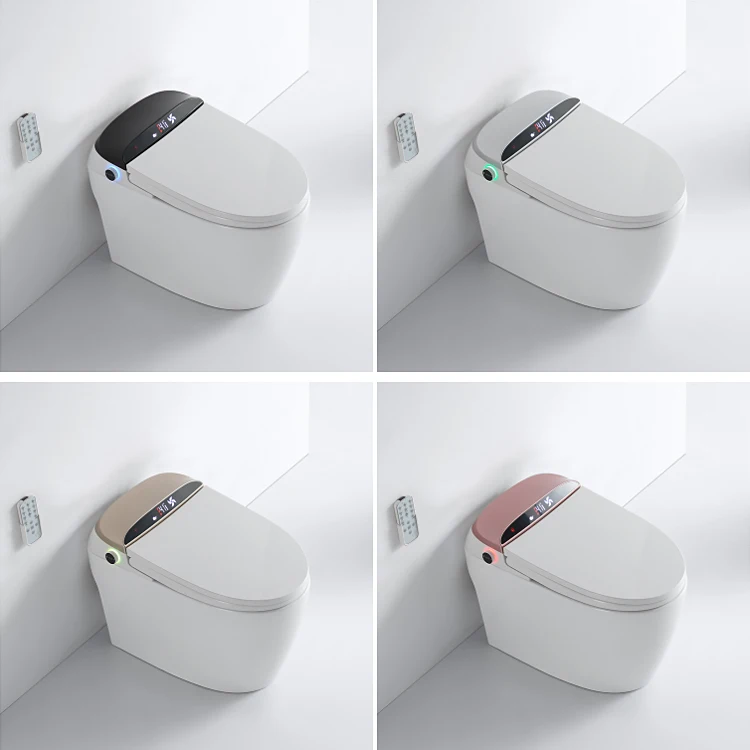  HEGII luxury ceramic s trap sensor auto flush clean electric bidet toilet bowl intelligent automatic inodoro black