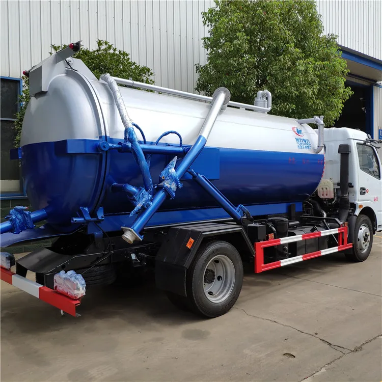 5000L 6000L Sewer suction tanker truck 5Tons 6Tons waste oil water suction truck