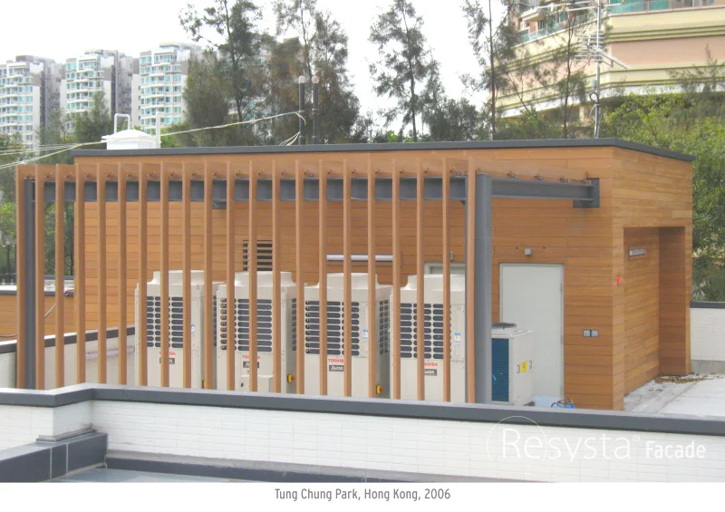 
Natural Weather Resistant Resysta Wood Sun Louver Outdoor Shutter 