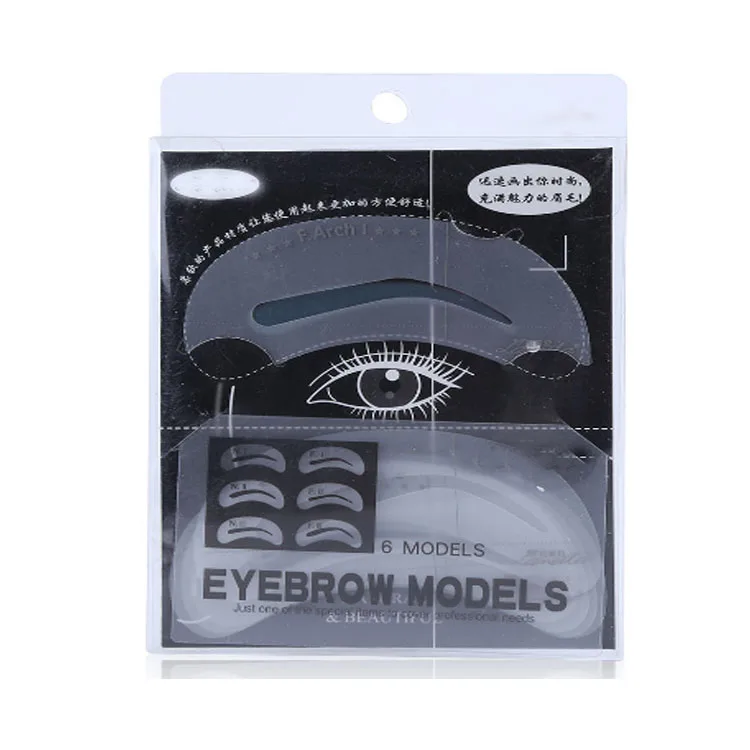 
6 PCS New Style Measuring Shaper Stencil Tool Eyebrow Balance Ruler Factory price 