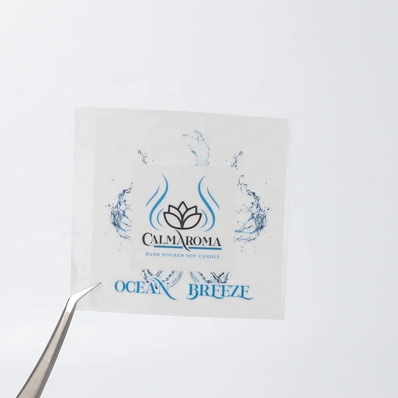 Customized rectangle transparent sticker logo gold foil pvc transparent clear roll vinyl sticker pvc sticker transparent roll