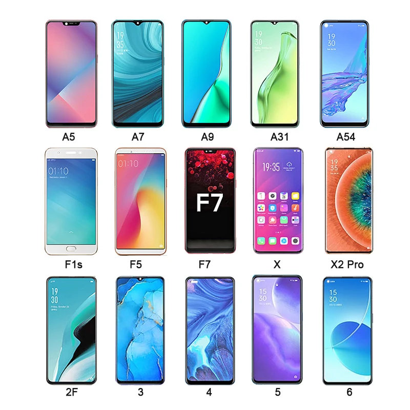 Phone for Oppo Reno 5 4G 10X Zoom Reno3 Pro R17 Lcd Original Touch Screen Combo for Oppo Find X F1 Plus F3 F9 F11pro S3
