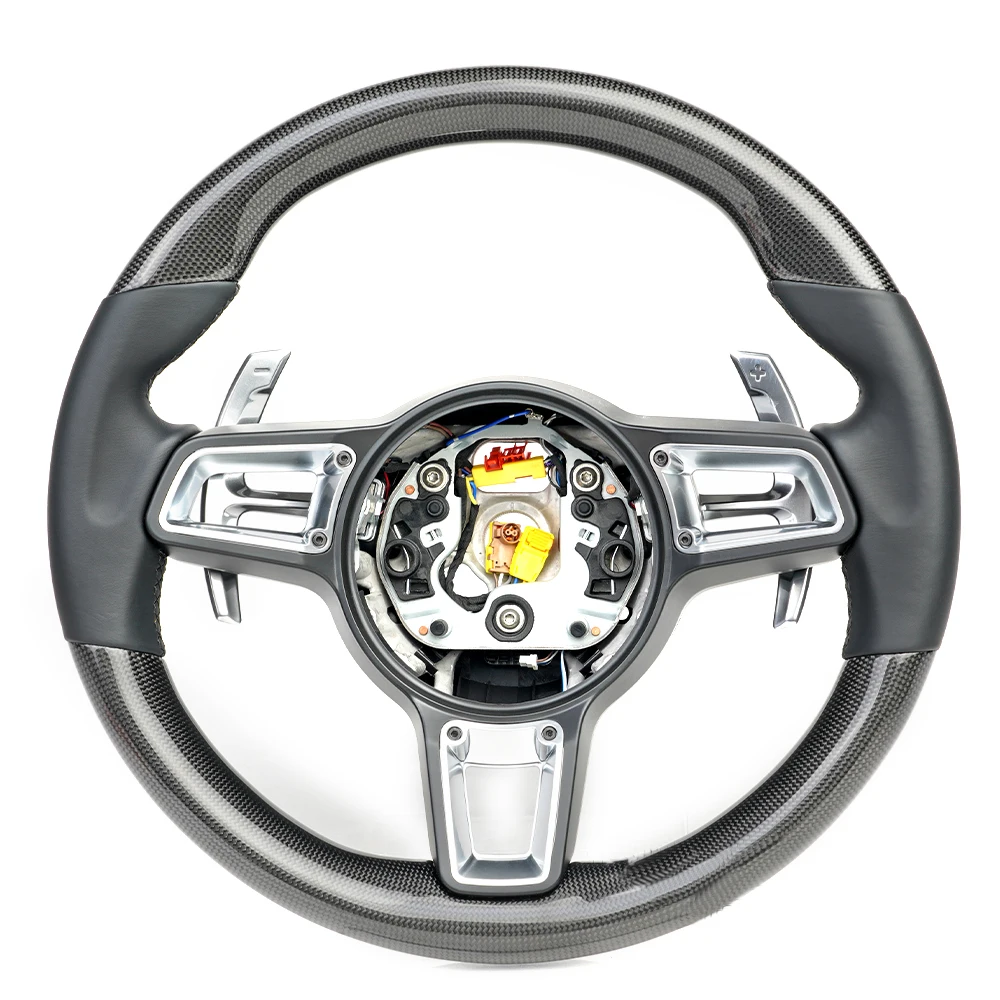 Автомобильное рулевое колесо совместимое с Porsche Panamera Macan Cayenne 918 911 718 из настоящего углеродного волокна