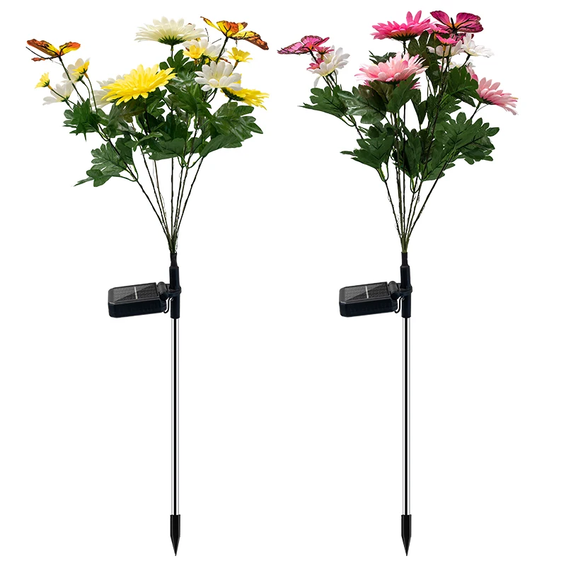 Outdoor solar chrysanthemum lamp LED solar decorative landscape lamp