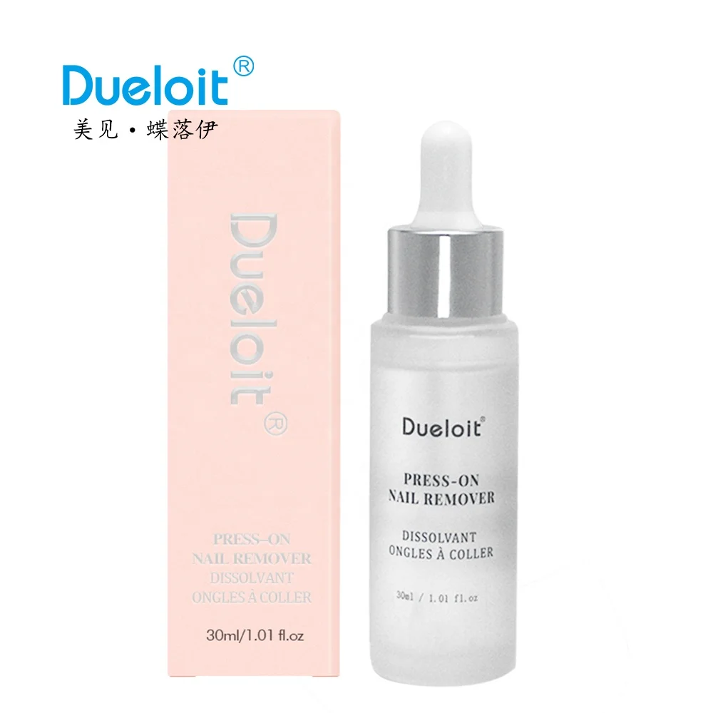 Press on Nail Remover 30ml Odorless No Acetone Gentle Nail Glue Debonder for Fake Nails Soild Glue and Adhesive Tabs