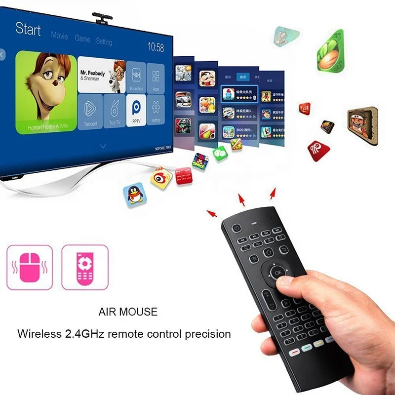  MX3 без подсветки Air Mouse T3 smart remote Control 2 4G мини клавиатура с подсветкой для X96 mini KM9 A95X H96 MAX Android TV