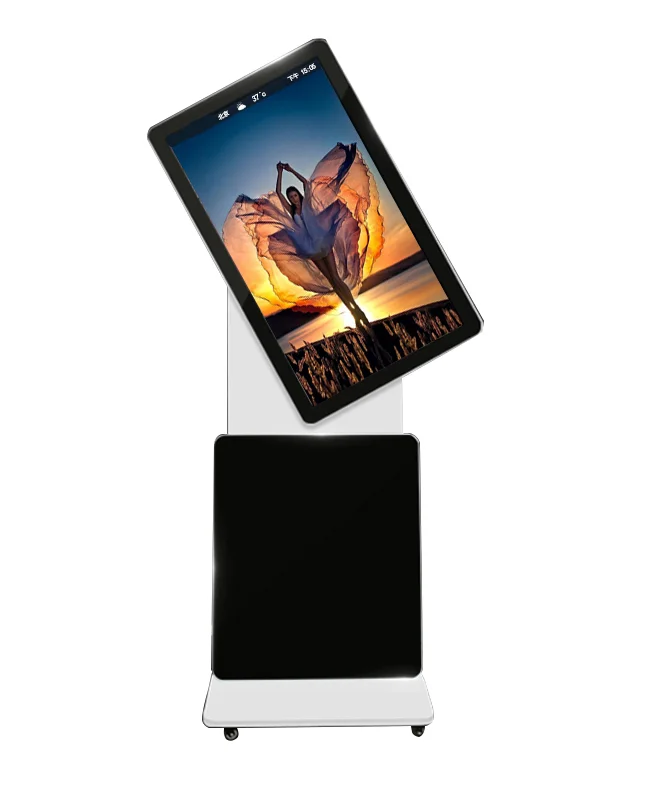 180 Degrees Rotatable IR Touch Split Vertical LCD TV Digital Signage Kiosk Advertising Display