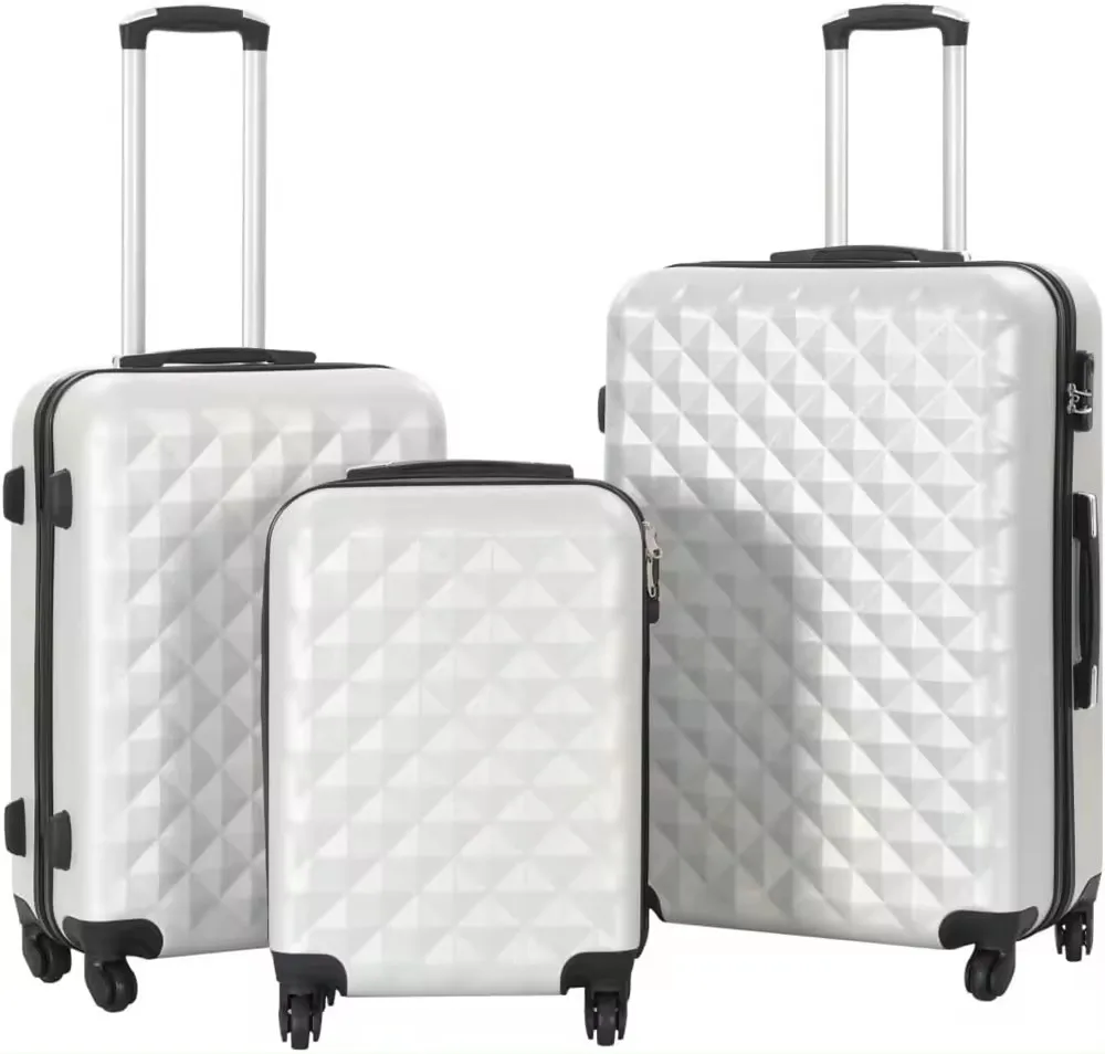 Wholesale trolley valise de voyage 3 pcs students journey travel bags fashion diamond design spinner wheels ABS luggage sets