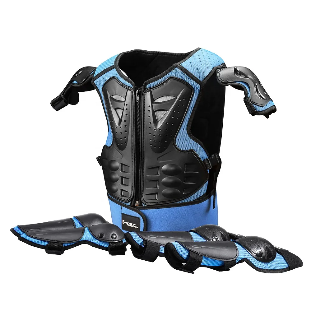 Body Armor Children Full Body Protector Vest Armor Kids Armor Suit Motorcycle Armour For Boys Girl Youth With Elbow Knee Pads