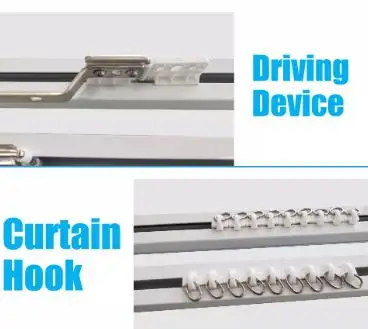 Smart Home Automatic Curtain System Electric Motor Track Battery Remote Control Electric Curtain Rail CM_JC50SLEU_1.2