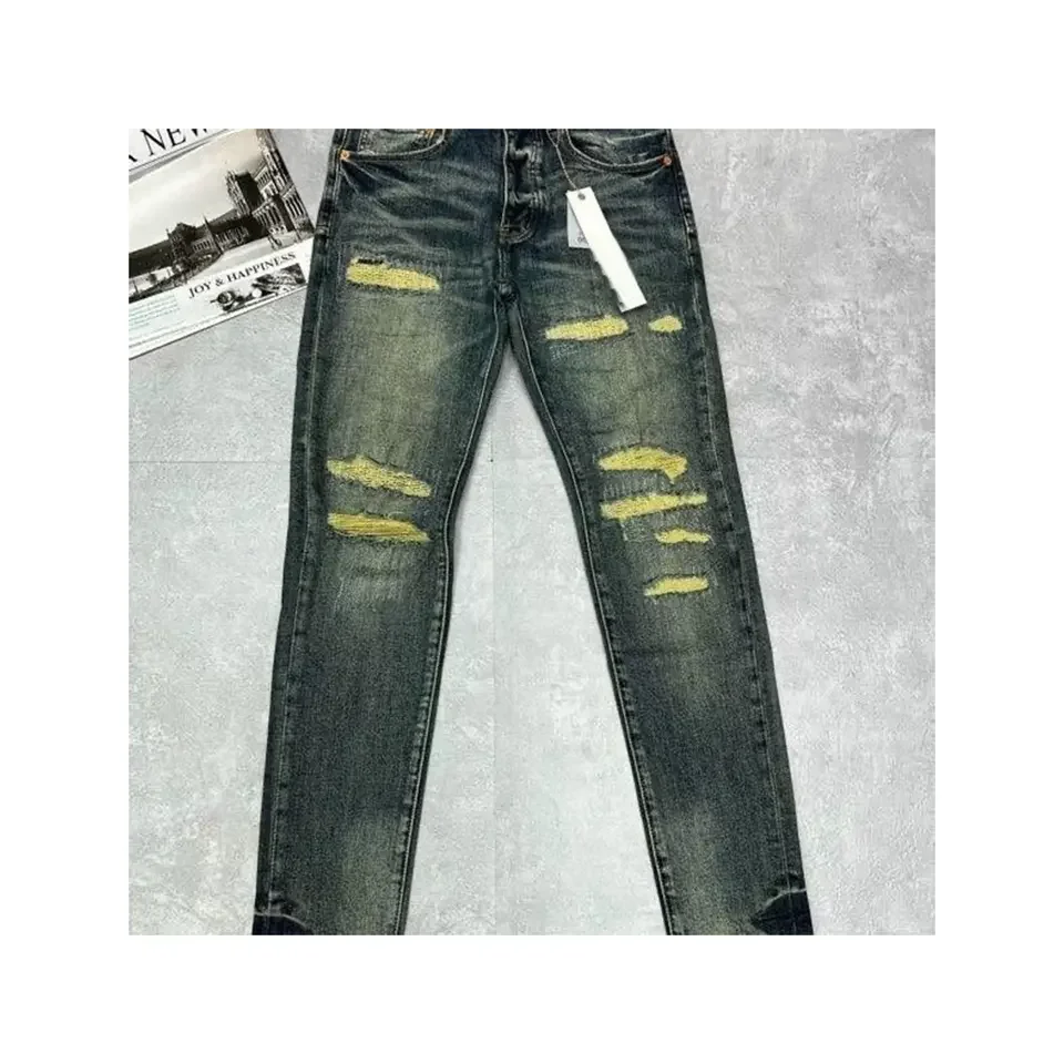 xxxxl brand Drop Shipping Mens Denim Pants Plus Size Casual Pattern Ripped Skinny stacked camo stacked jeans