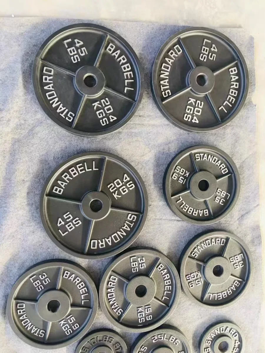 steel iron weight Plate commercial Cast Iron barbell weights multi gym equipment steel  set gym plates weight for sale