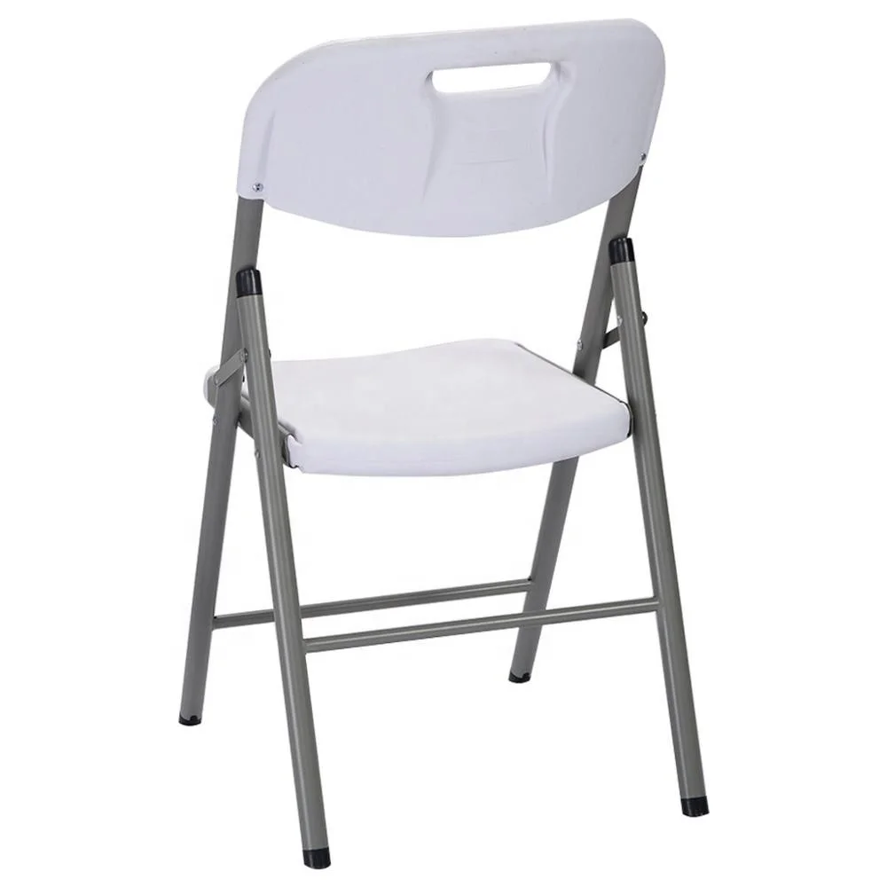 Easy to take clean white resin metal outdoor wholesale folded chairs