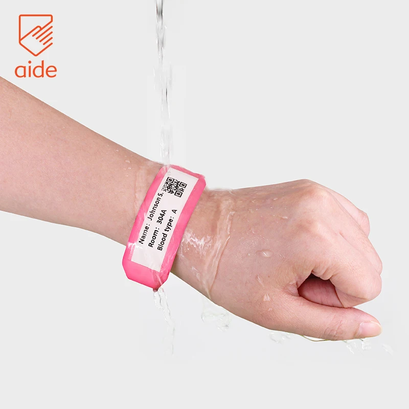 Custom Party Paper Wristbands Synthetic Paper Bracelet Hospital Patient id Wristbands Promotional Wrist Band