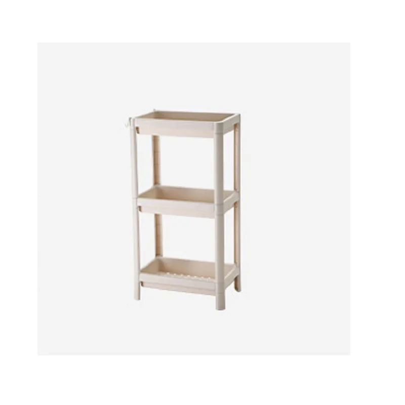 3-Layer Home Organizer Rack Plastic Storage Holders for Bathroom Kitchen Shower-Dish Spice Rack and Corner Shelf Unit