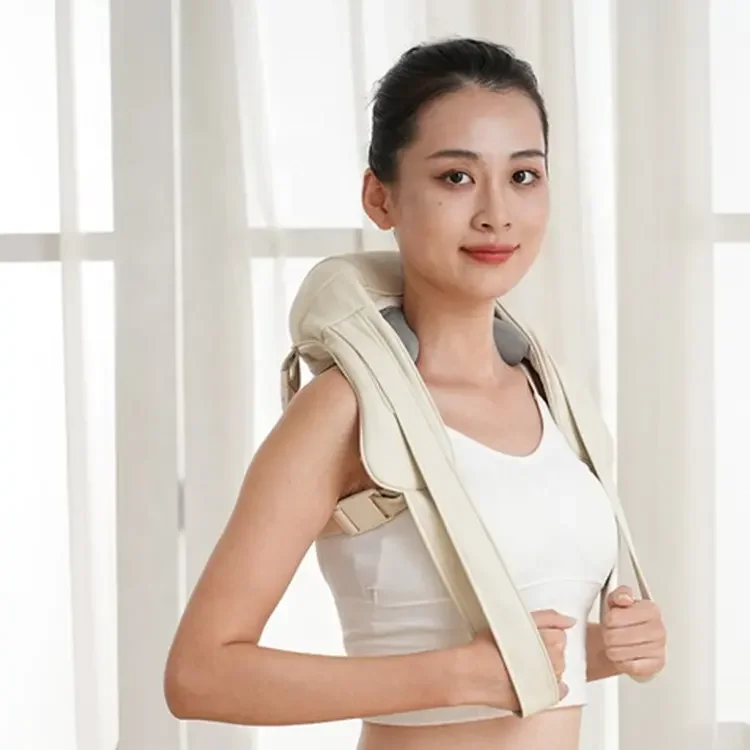 Handheld Mini Digital Massager Self-Massaging Neck and Body Massager with Replaceable Gel Pads for Hands and Legs