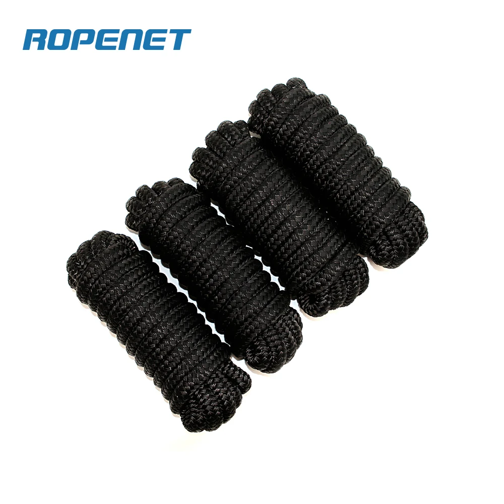 Double braided Nylon dock line/boat rope with loop splice eye off the shelf 3/8*15FT A set of four pieces