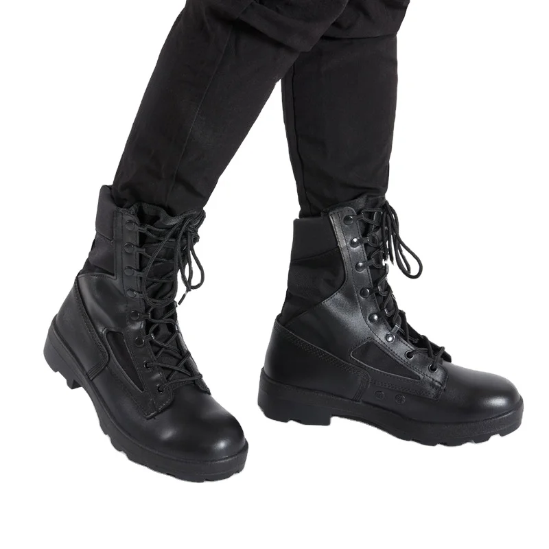 Хит продаж, черные вулканизированные резиновые армейские сапоги джунглей с подошвой Панамы