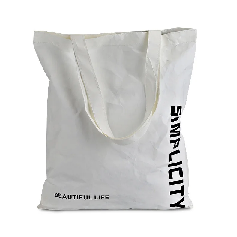 2022 Wholesale Customized Eco Dupont Paper Tote Shopping Bag Unbreakable Paper Bag