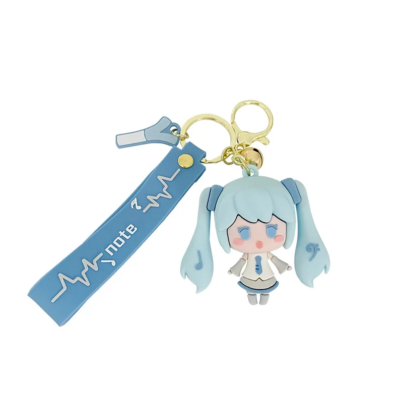 Японский стиль милый мультфильм Hatsune Miku резиновый брелок автомобильный Рюкзак Кулон оптовая продажа