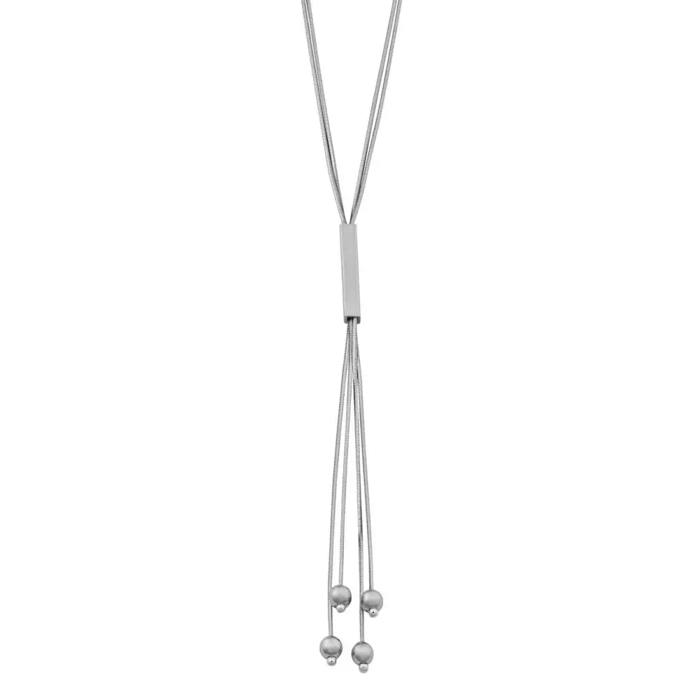 Wholesale high quality Moon And Star Toggle Lariat Necklace 925 Sterling Silver Women Y Lariat Long Necklace