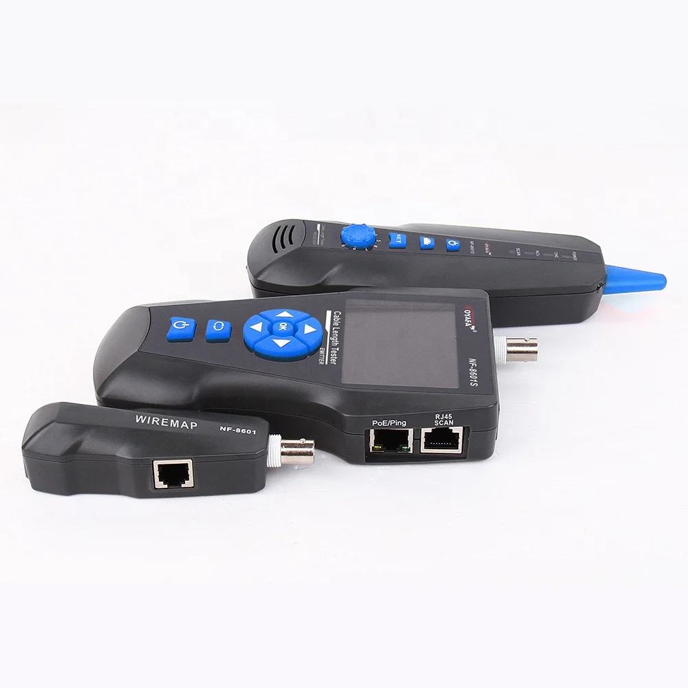 Noyafa NF-8601S TDR Многофункциональный ЖК-дисплей сетевой кабель тестер трекер для RJ45 RJ11 BNC металлический кабельный барабан