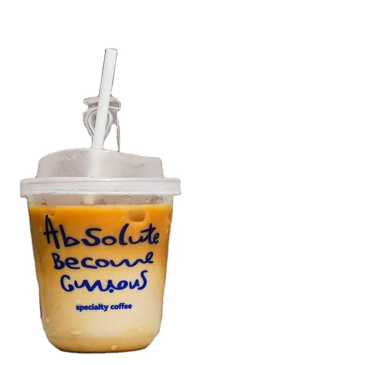 Custom Printing logo Bubble Tea Cup 500ml or 700ml Coffee Juice Smoothies U Shape Boba Cup pp Plastic Cups