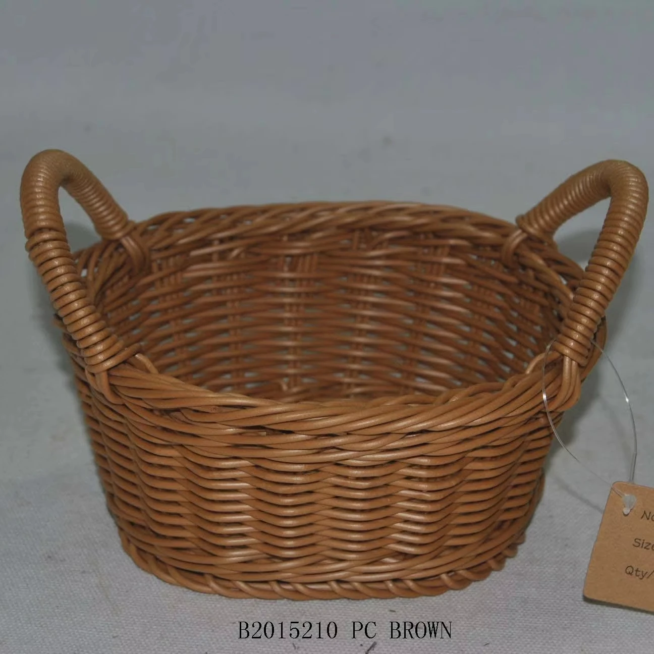 Home Garden Decor Easter Eggs Candy Storage Basket Wedding Flower Girl Willow Handwoven Plastic Rattan Flower Basket with Handle