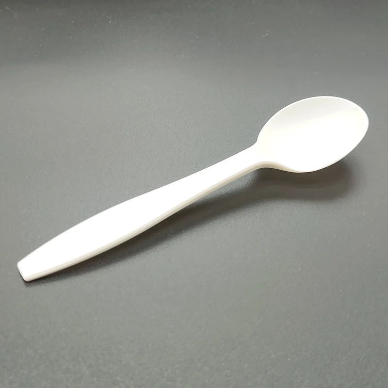 PLA/CPLA compostable disposable plastic fork knife spoon 100%biodegradable cutlery sets Soup Spoon For Travel or Restaurant