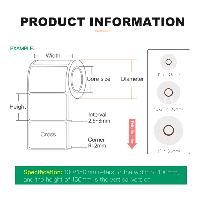 Best Sale Custom Thermal Label Roll Manufacturers Custom Size Waterproof Shipping Label