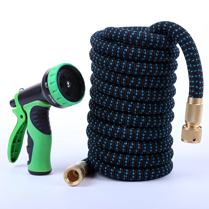 Best retractable garden irrigation hose high pressure water 100 ft with 8 function