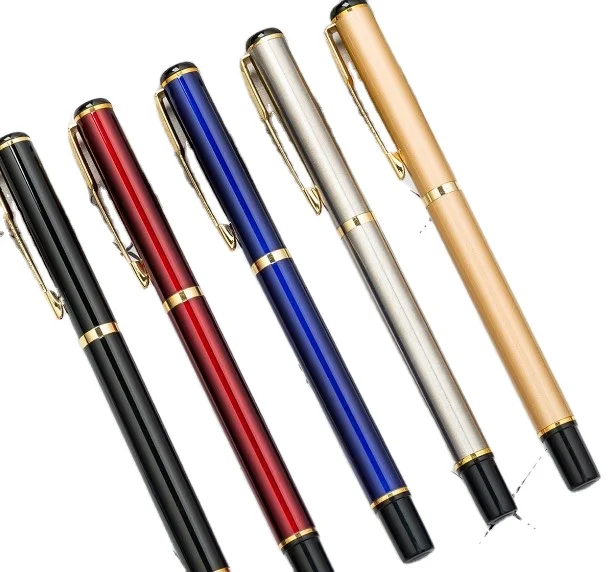 Pen Factory Custom Gift Promotional Ball Pen Customized Logo Black White Slim Metal Body Twist Ballpoint Pen